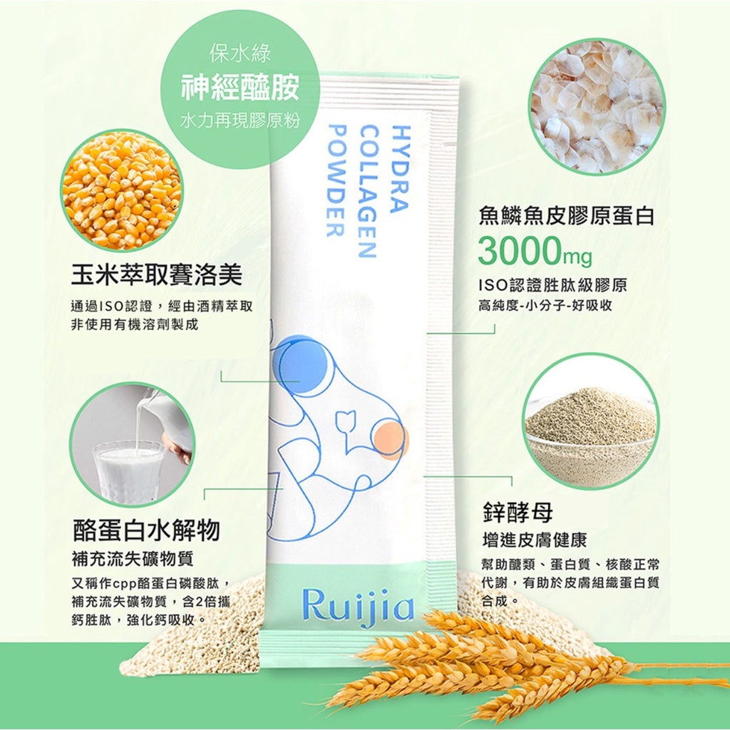 【Ruijia露奇亞】鋅酵母膠原蛋白粉 65入/袋 補充袋 吃的安瓶精華 世界品質評鑑銀獎 胜肽級膠原蛋白