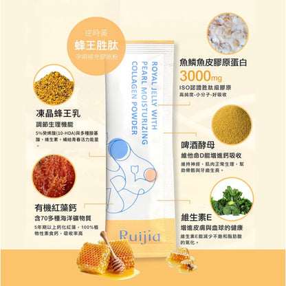 【Ruijia露奇亞】蜂王胜肽膠原蛋白粉 65入/袋 補充袋 高濃度純淨蜂王乳 孕期保養 胜肽級小分子好吸收