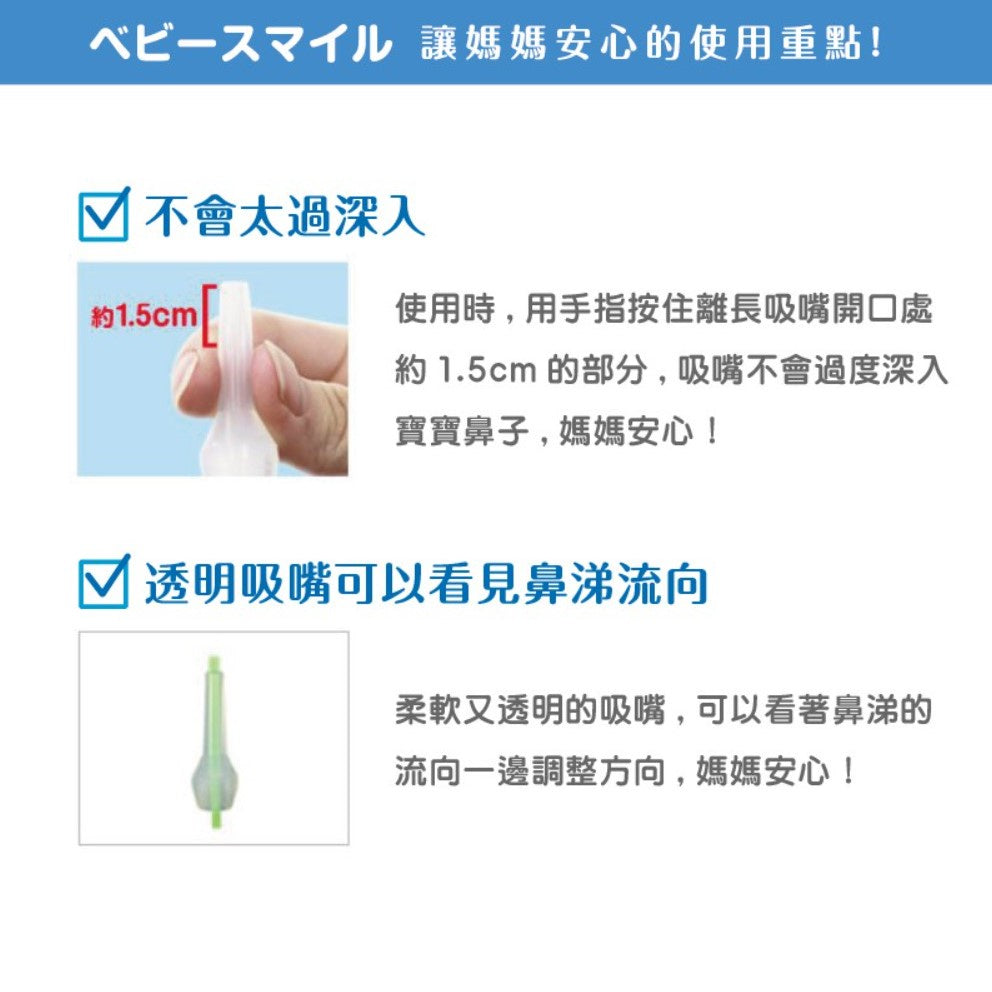 【BabySmile】電動吸鼻器用 矽膠長吸嘴 吸鼻器配件 單手即可輕鬆操作 透明長吸嘴
