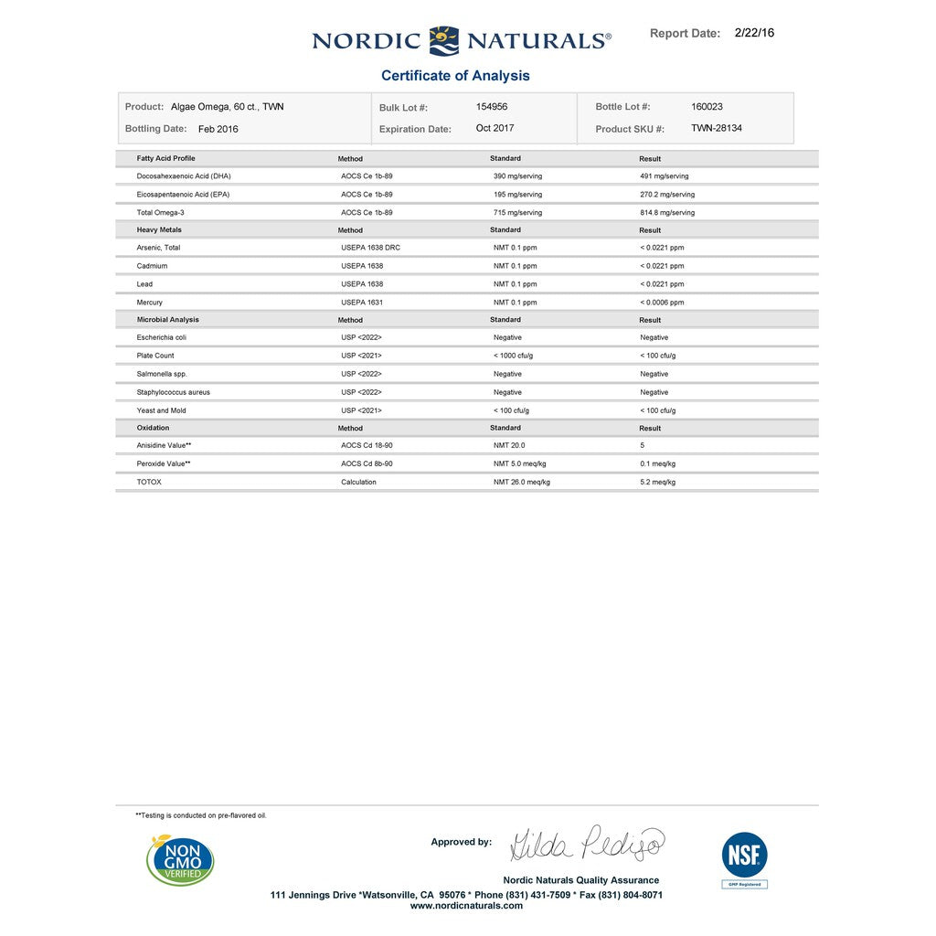 【Nordic Naturals北歐天然】北歐精靈-海藻油加強膠囊(素) 60粒/盒 美國素食協會官方認證