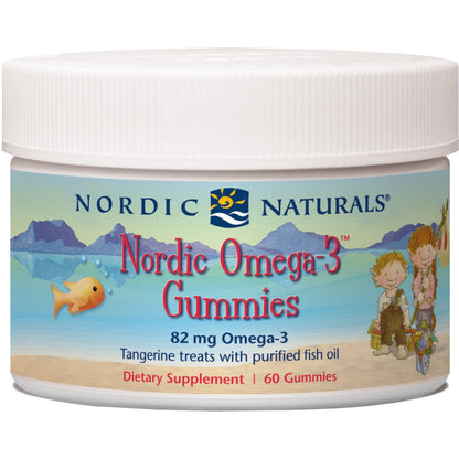 【Nordic Naturals北歐天然】甜橘QQ軟糖(含Omega3) 60顆/罐 兩歲以上適用 純天然