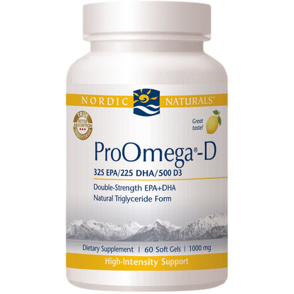 【Nordic Naturals北歐天然】魚油+D膠囊 60粒/盒 公司貨 天然檸檬香 ProOmega-D