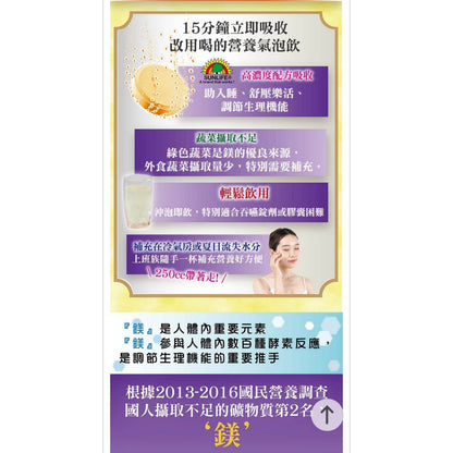 【森萊富SUNLIFE】維他命發泡錠 24錠(增量版) 維他命C1000/鎂+B6/維他命B群/鐵+C