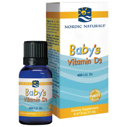 【Nordic Naturals北歐天然】貝比D液體維生素D3滴劑(附滴管) 非活性 嬰幼兒/全年齡/孕婦適用【壹品藥局