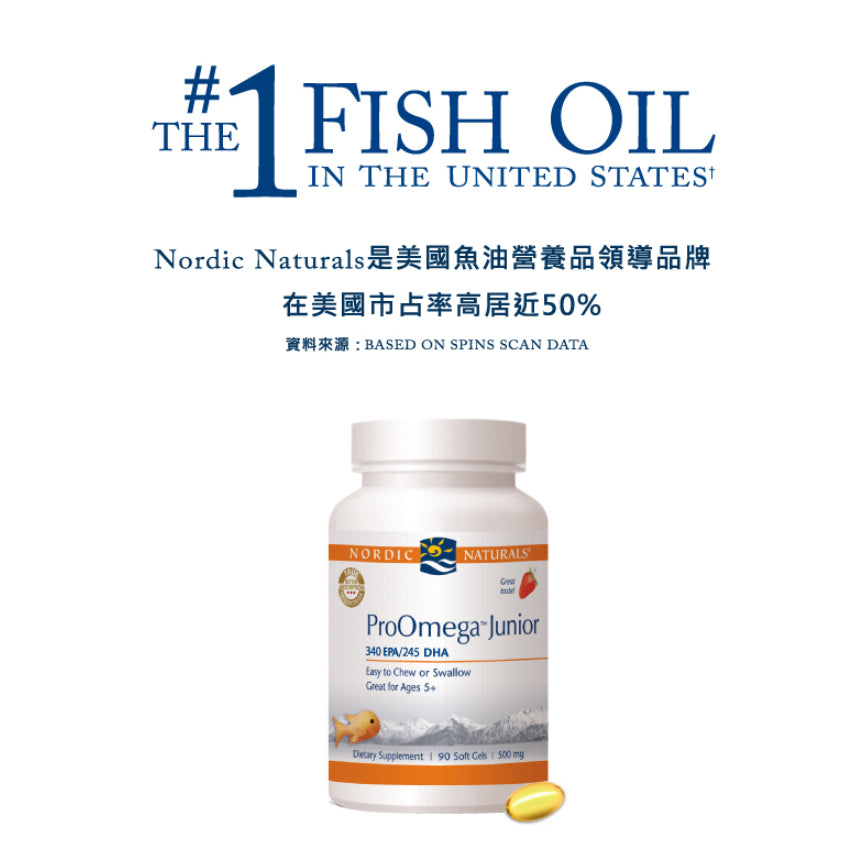 【Nordic Naturals北歐天然】愛Q魚油加強膠囊 90粒/盒 天然草莓風味 公司貨 美國市佔第一
