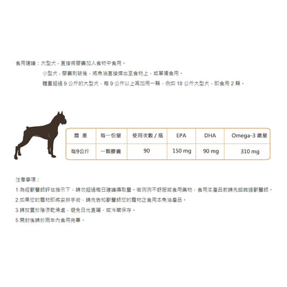 【Nordic Naturals北歐天然】寵物魚油膠囊(適合中型至大型犬) 90粒/罐 專為寵物設計 公司貨