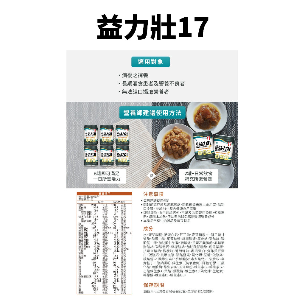 【益富】益力壯系列 箱購賣場(送贈罐) 營養均衡配方 給力美力均力 14優纖16 17 20 糖尿病 腫瘤