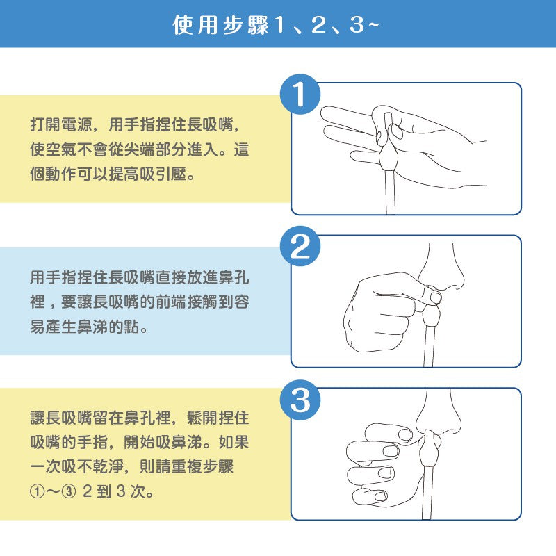 【BabySmile】電動吸鼻器用 矽膠長吸嘴 吸鼻器配件 單手即可輕鬆操作 透明長吸嘴