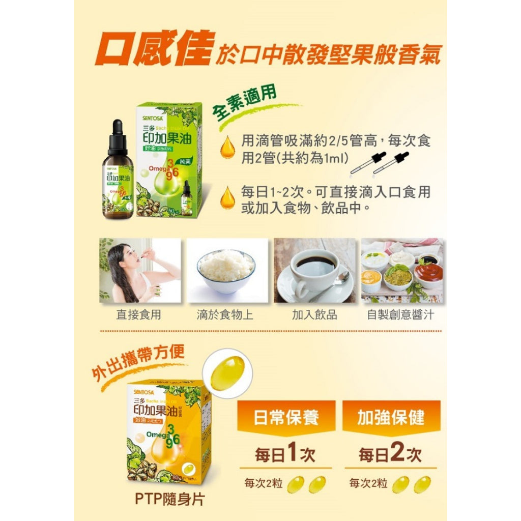 【三多】印加果油軟膠囊 80粒/盒 補充好油 調整體質 純素食者適用 三多印加果油