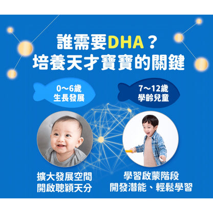 【船井生醫】DHA兒童純淨魚油 30顆/盒 0-12歲適用 無腥味 高濃度85%DHA 迷你軟膠囊 日本專利