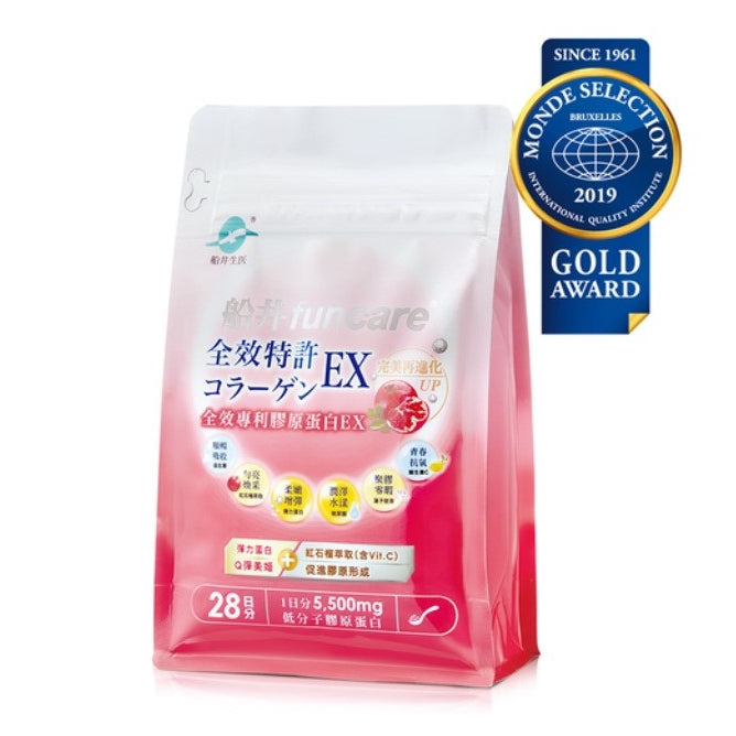 【船井生醫】全效專利膠原蛋白EX 28日份 (升級) 142國專利 小分子好吸收 透亮賦活 飽水潤澤