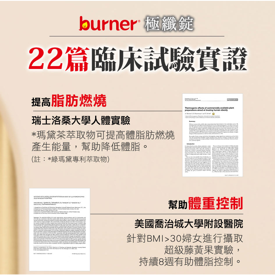 【船井生醫】burner倍熱 極纖錠(衛福部核准健康食品) 60顆/盒 國家健字號認證 船井funcare