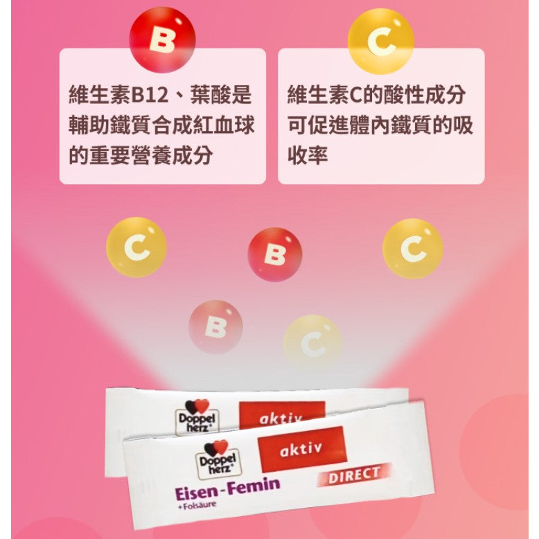 【德之寶Doppelherz】美妍鐵晶球顆粒粉包 20包/盒 台灣公司貨 德國雙心 保養神器 美妍聖品