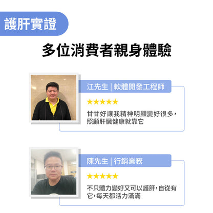 【享食尚】黃金組合甘甘好膠囊 30粒/盒 白蔘護肝 健康食品認證 國家護肝認證 黃鐙輝代言 薑黃 馬卡 B群