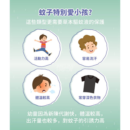 【小兒利撒爾】草本驅蚊液 80ml 滾珠瓶設計 三歲以上適用 草本驅蚊配方 防蚊液 兒童防蚊液 日本專利