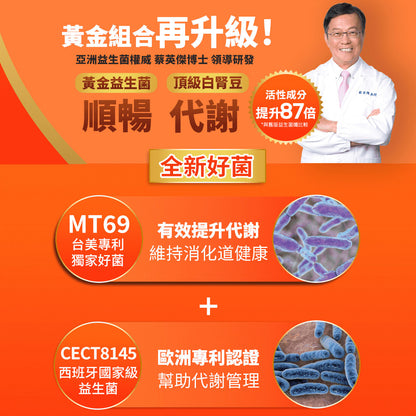 【享食尚】黃金組合益生菌(孅PLUS) 30包/盒 西班牙好菌+頂級白腎豆 蘇宗怡代言推薦 地球黃金線