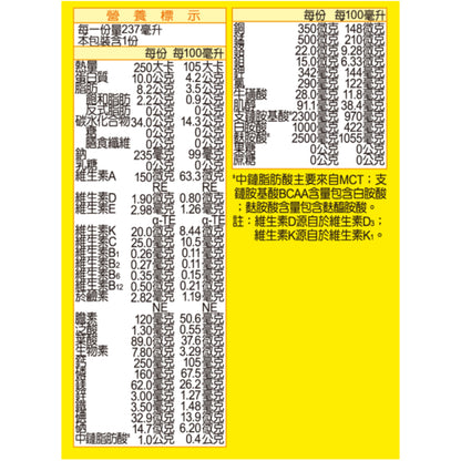 【補體素】低渣HN(完整均衡配方) 24罐箱購 送衛生紙1串 低渣配方 管灌適用 0纖維 0乳糖 金補體素