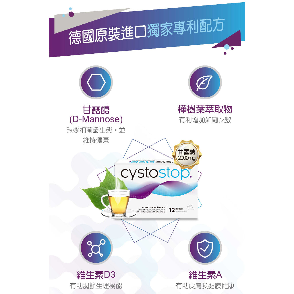 【HERMES愛美仕】私密呵護套組 淨舒逸甘露醣沖泡飲(12包)+雙莓益菌口含錠(30錠裝) 雙重保護再升級