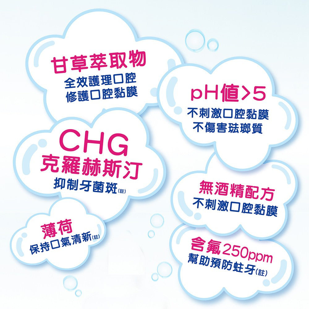 【口舒爽】全效修護漱口水 600ml/瓶 (無酒精配方) 無藥水味無嗆辣感 不刺激口腔黏膜 添加甘草萃取