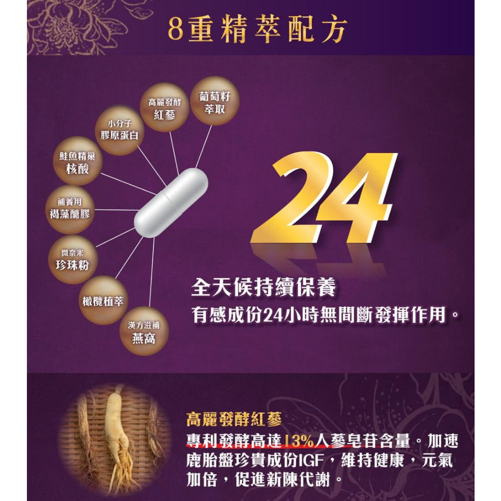 【鹿后】鹿胎盤 活性草本精粹 60顆/盒 鹿后鹿胎盤 術後產後修復 熟齡保養 慢性代謝適用 IGF