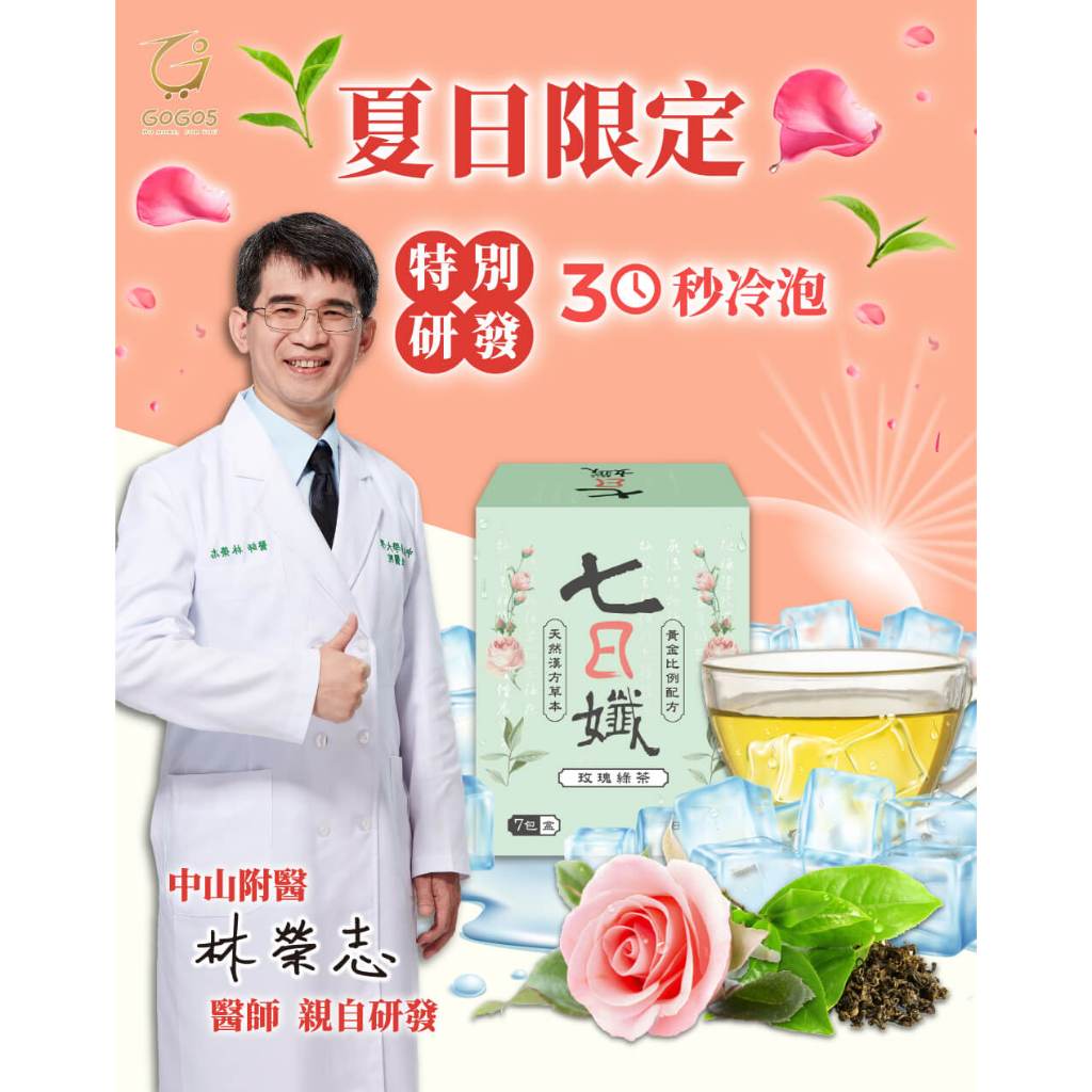 【家家生醫】 七日孅 孅體茶包 玫瑰綠茶 7包/盒 決明子 藤黃果 薄荷葉 天然草本漢方
