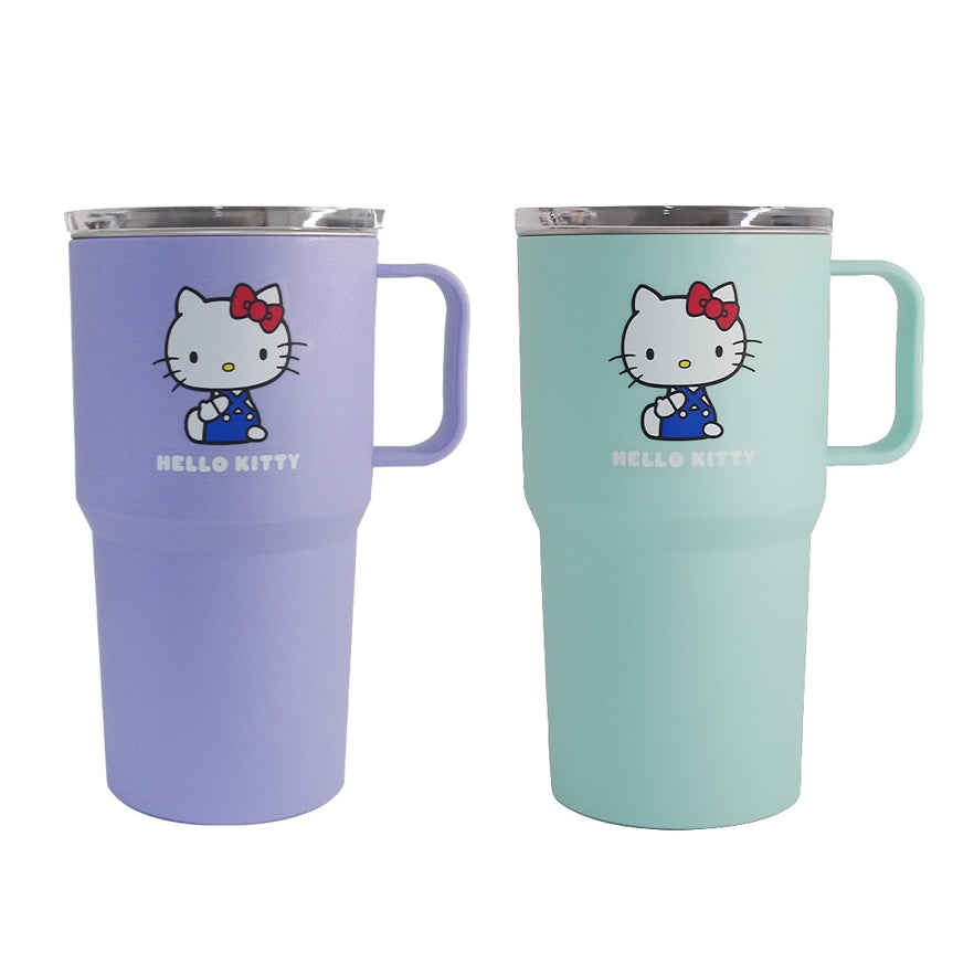 【贈品】Hello Kitty經典把手冰霸杯 丁香紫/薄荷綠 560ml 滿額贈品 數量有限 送完為止