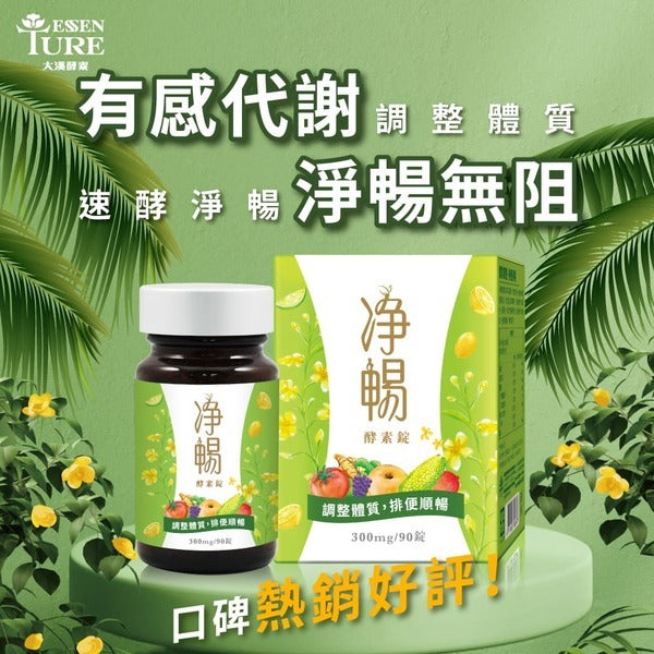 【大漢酵素】淨暢酵素錠 90錠/罐 綜合酵素 有感代謝 淨暢無阻 調整體質 順暢纖盈 口碑熱銷