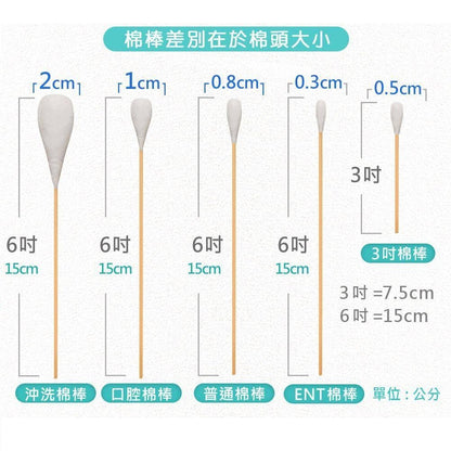【鈺弘】棉棒系列 台灣製造 (滅菌) 單頭/ENT/普通/口腔/沖洗 五款可選 100%純棉 鈺弘棉棒