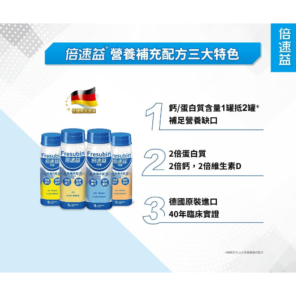 【倍速益】營養補充配方 200mlx24罐(加贈2罐) 香草/原味/杏桃 含纖營養品 倍速益營養配方