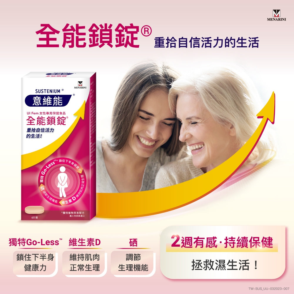 【Sustenium 意維能】全能鎖錠超值組 60錠/盒(加送晶視亮葉黃素10錠) 女性專用保健品
