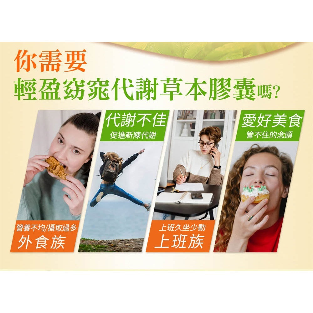 【愛司盟】輕盈窈窕代謝草本膠囊 60顆/瓶 非洲芒果籽 白腎豆萃取 藤黃果 增強飽足感 促進新陳代謝