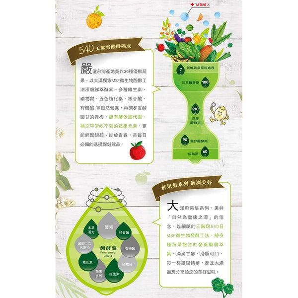【大漢酵素】森梅輕酵飲 500ml/瓶 有機酵素濃縮精華 自然鮮萃 營養有酵 加強體內環保 促進代謝【 壹品藥局】