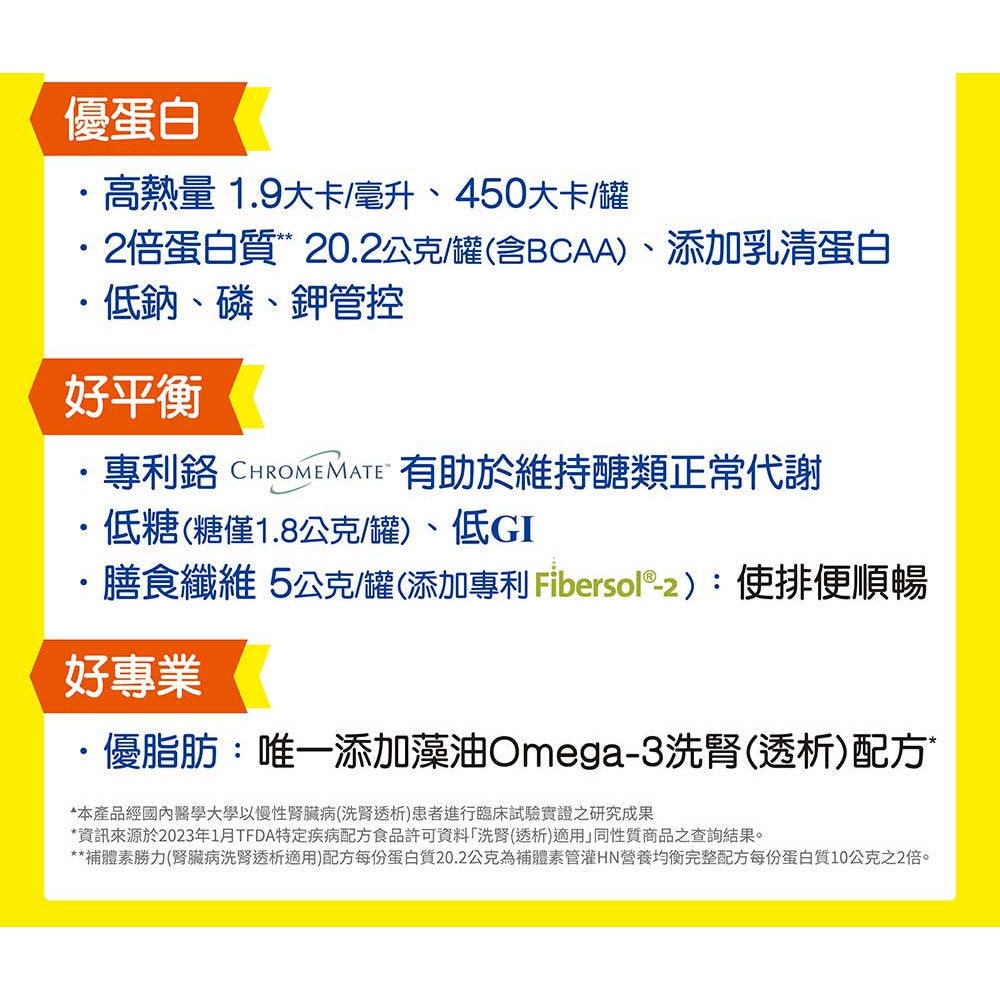【補體素】勝力2 (洗腎透析適用) 24罐箱購(送贈罐) 原味 洗腎配方 洗腎後 管灌適用