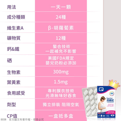 【沛納妃】女性綜合維他命錠 素食可食 孕婦營養素 全孕程適用 哺乳婦適用 孕期補養 哺乳適用