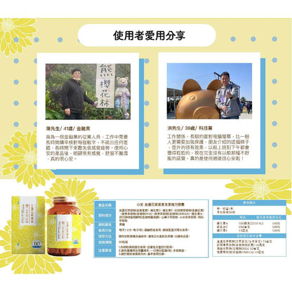 【心安】金盞花葉黃素全素複方膠囊 60粒/罐 游離型葉黃素 專利植物蝦紅素 全素可食 護明晶亮