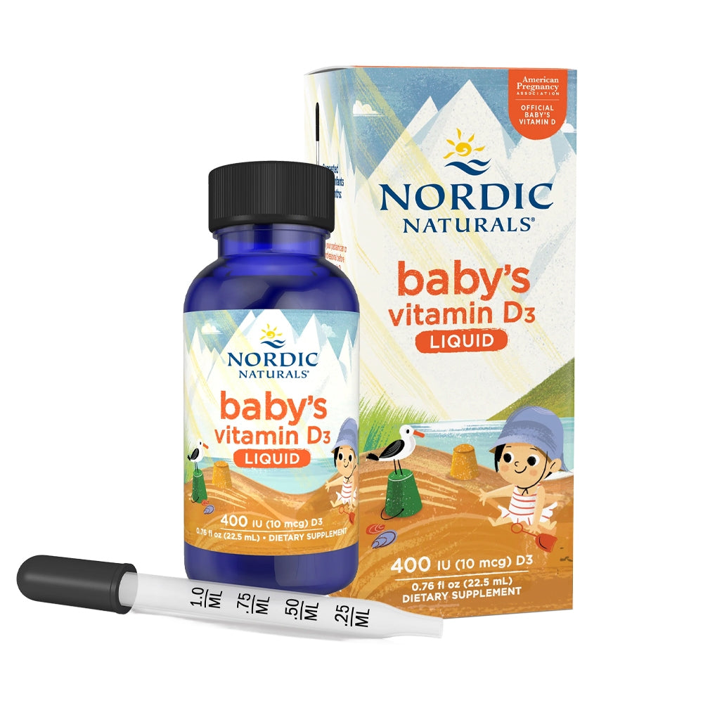【Nordic Naturals北歐天然】貝比D液體維生素D3滴劑(附滴管) 非活性 嬰幼兒/全年齡/孕婦適用【壹品藥局