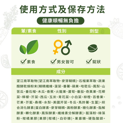 【大漢酵素】淨暢酵素錠 90錠/罐 綜合酵素 有感代謝 淨暢無阻 調整體質 順暢纖盈 口碑熱銷