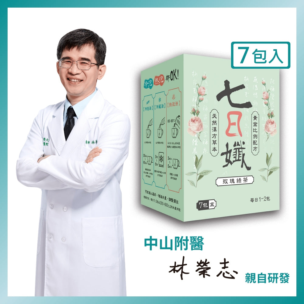 【家家生醫】 七日孅 孅體茶包 玫瑰綠茶 7包/盒 決明子 藤黃果 薄荷葉 天然草本漢方