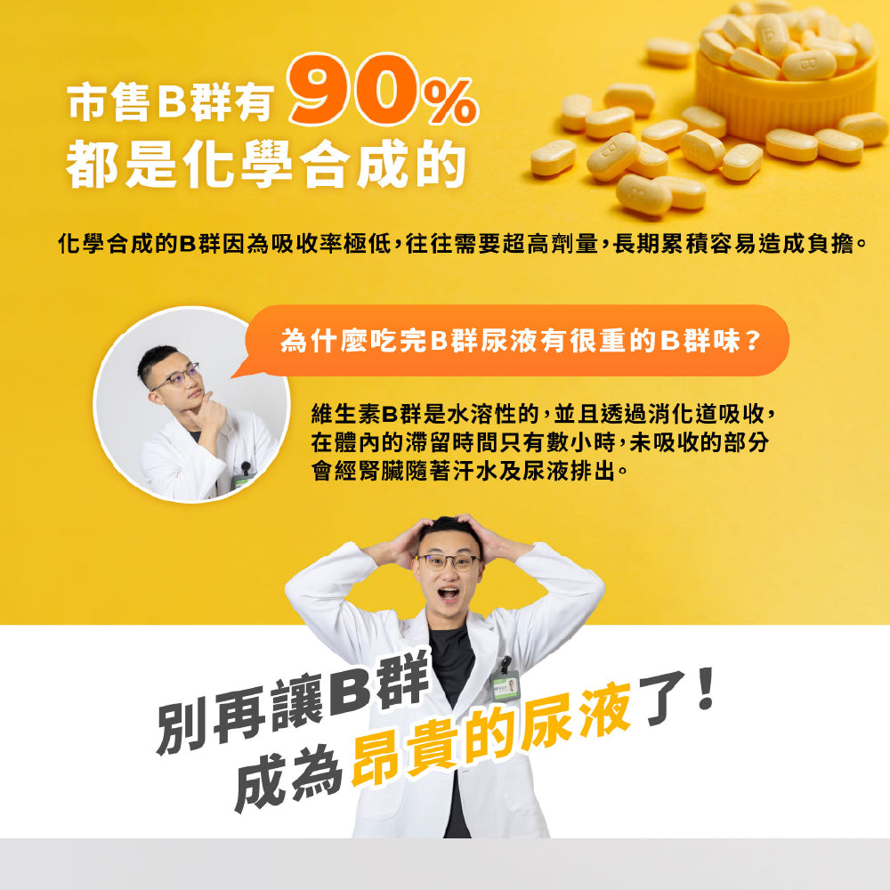 【藥師健生活】每日B 維生素B群膠囊 45顆/盒 長效有感 天然萃取 全素可食 台灣製 維他命B群