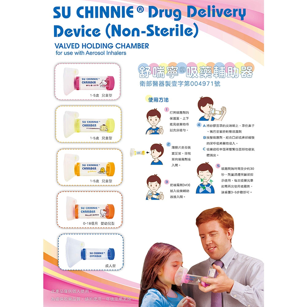 【舒喘寧】吸藥輔助器 吸藥輔助器 成人型 兒童型
