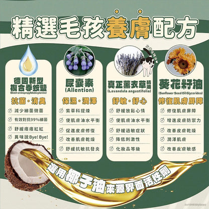 【依鈦Aether】寵物抗菌洗毛精 500ml 貓狗洗澡沐浴乳 舒緩膚況 分解油脂髒污 強效除臭 低敏溫和