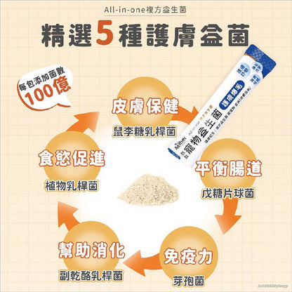 【依鈦Aether】寵物益生菌-養膚爆毛30包/盒 適口性佳 皮膚保健 促進食慾 消化順順 土雞肉粉 貓狗適用【壹品藥局