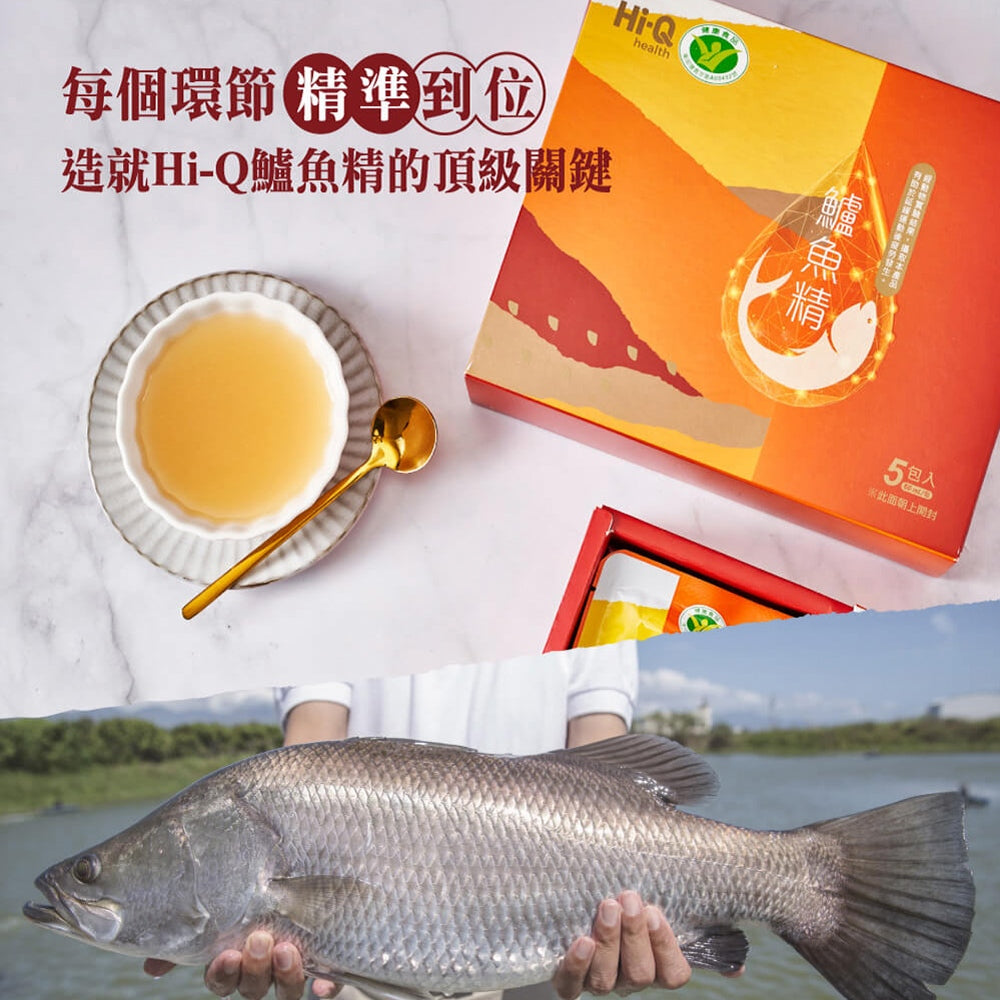 贈保溫瓶【HiQ中華海洋生技】鱸魚精禮盒組 12包/盒 健康食品認證 抗疲勞補給 金目鱸魚精華 BCAA
