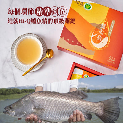 贈保溫瓶【HiQ中華海洋生技】鱸魚精禮盒組 12包/盒 健康食品認證 抗疲勞補給 金目鱸魚精華 BCAA