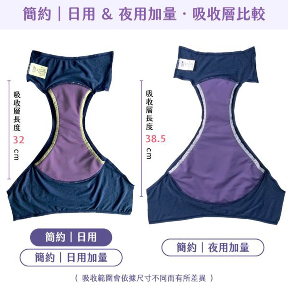【谷慕慕】月亮褲日用中腰吸血內褲 多尺碼 多種顏色 台灣製造 專利防漏安心 鋅離子抑菌
