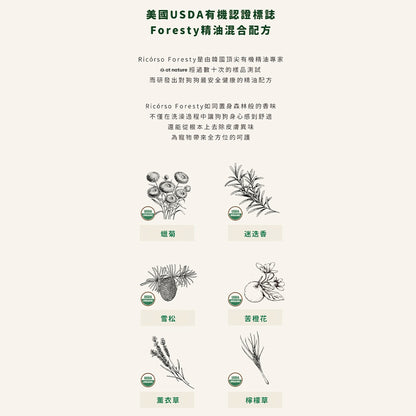 【Ricorso】Foresty森林保濕洗毛精 300ml/盒 狗狗專用 植物發酵水配方