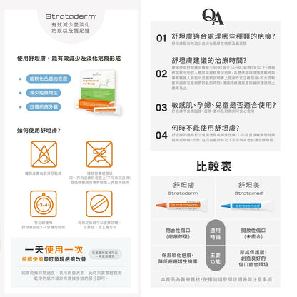 【施得膚美】舒坦膚凝膠 舒坦美凝膠敷料 5g 疤痕凝膠 strataderm