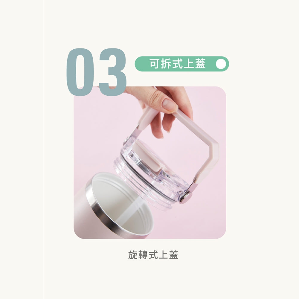 【伴佳家】陶瓷雙飲提提杯 900ml/盒 不鏽鋼 冰霸杯 酷冰杯 保溫 保冰 保冷 陶瓷塗層