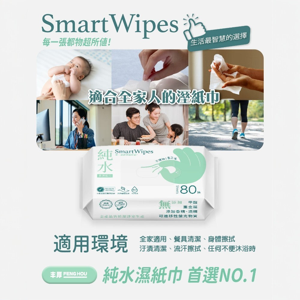 【丰厚】純水柔濕巾 卡皮巴拉 純水寶寶濕巾 台灣製造 80抽 20抽
