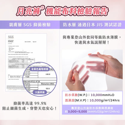 【谷慕慕】月亮褲日用中腰吸血內褲 多尺碼 多種顏色 台灣製造 專利防漏安心 鋅離子抑菌
